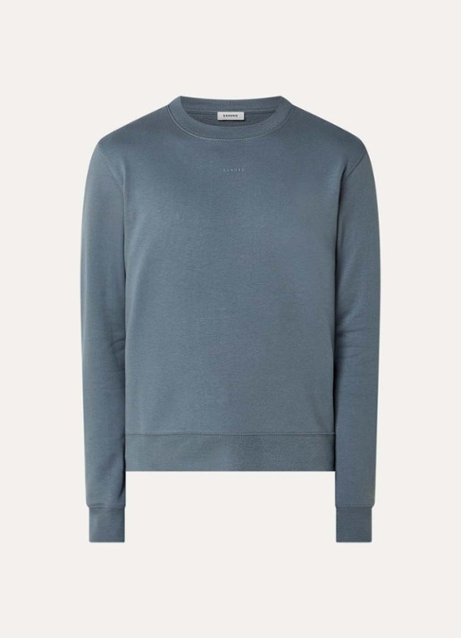 Sandro Sweater met logo - voorkant 2 grijs