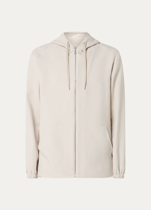 Sandro Sweatvest met capuchon - voorkant beige
