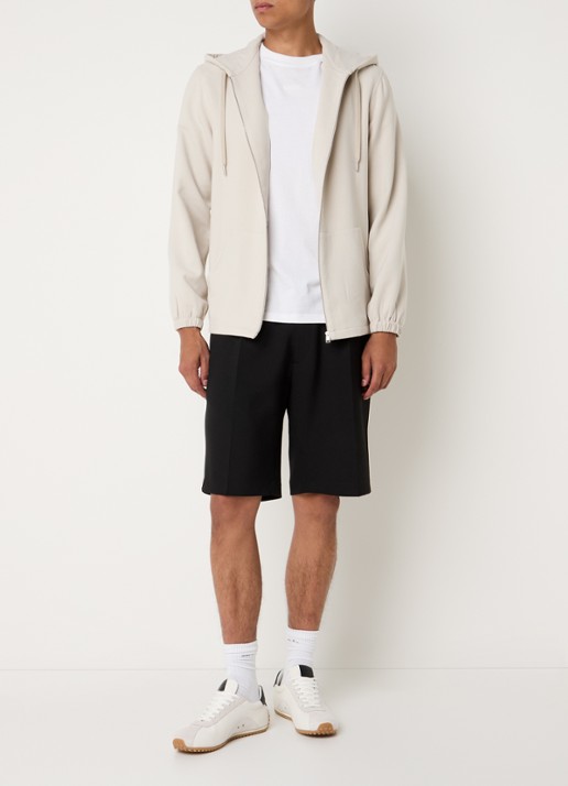 Sandro Sweatvest met capuchon - voorkant 2 beige