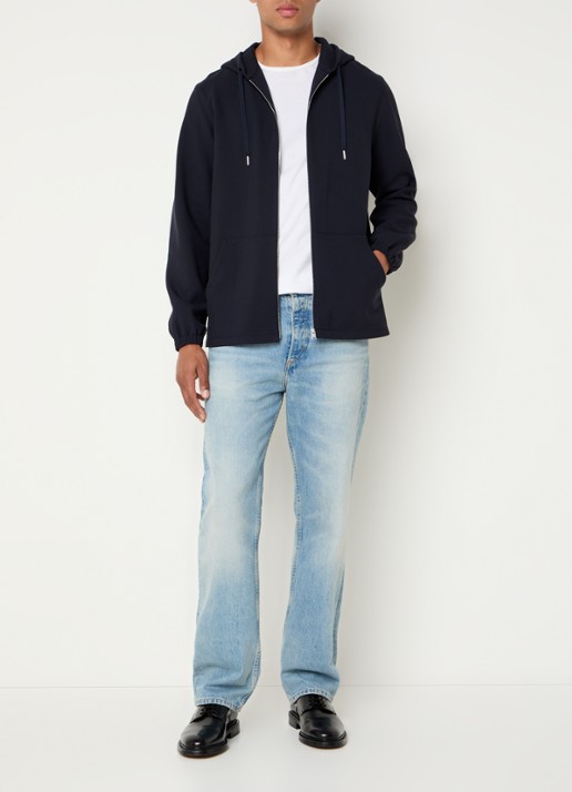 Sandro Sweatvest met capuchon - voorkant 2 donkerblauw