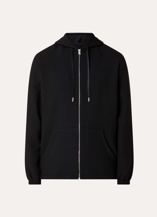 Sandro Sweatvest met capuchon - voorkant 2 zwart