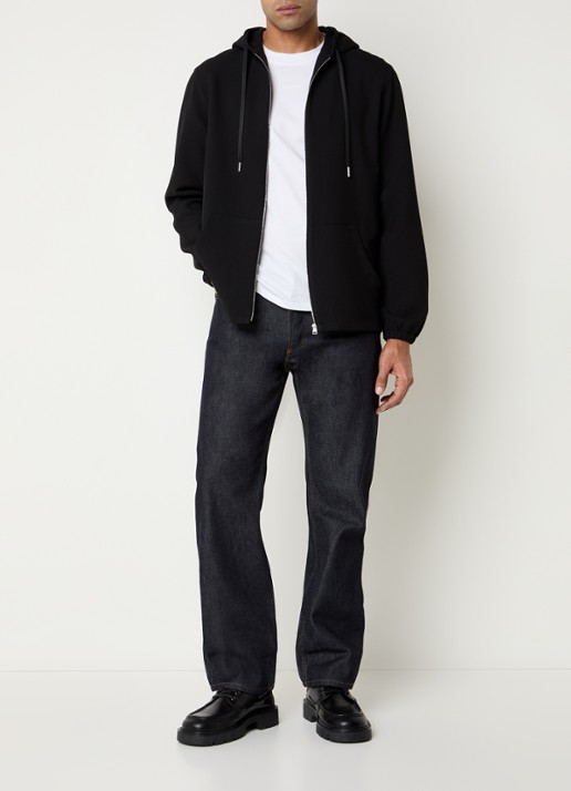 Sandro Sweatvest met capuchon - voorkant 3 zwart