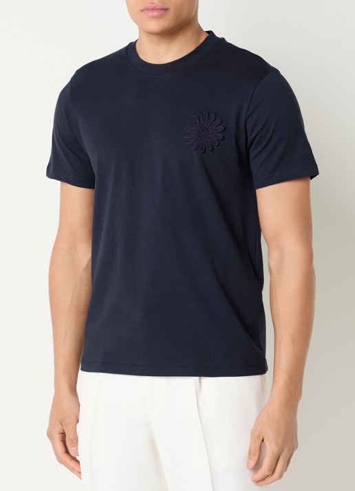 Sandro T-shirt met bloemborduring