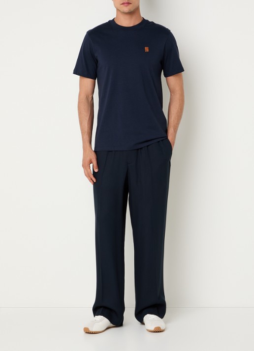 Sandro T-shirt met logo - voorkant 2 donkerblauw