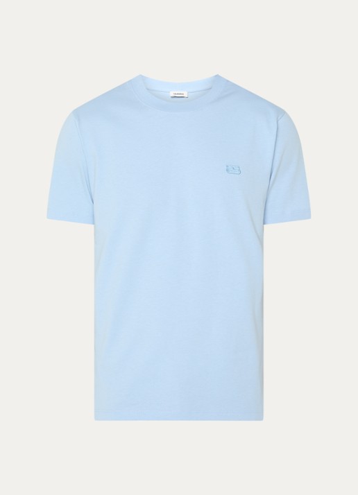 Sandro T-shirt met logo - voorkant lichtblauw