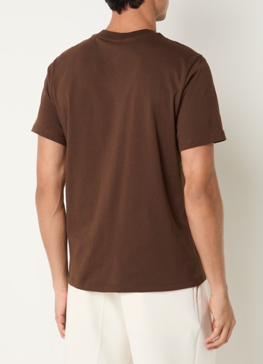 Sandro T-shirt met logo - achterkant 4 donkerbruin