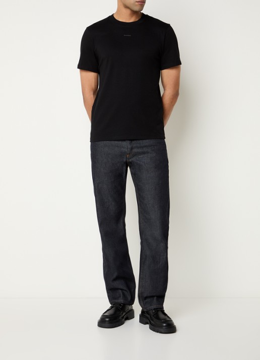 Sandro T-shirt met logo - voorkant 3 zwart
