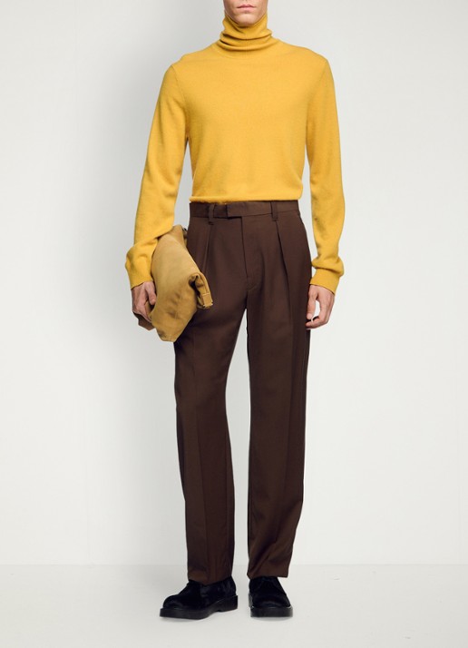 Sandro Tapered fit pantalon in wolblend - detail 3 bruin