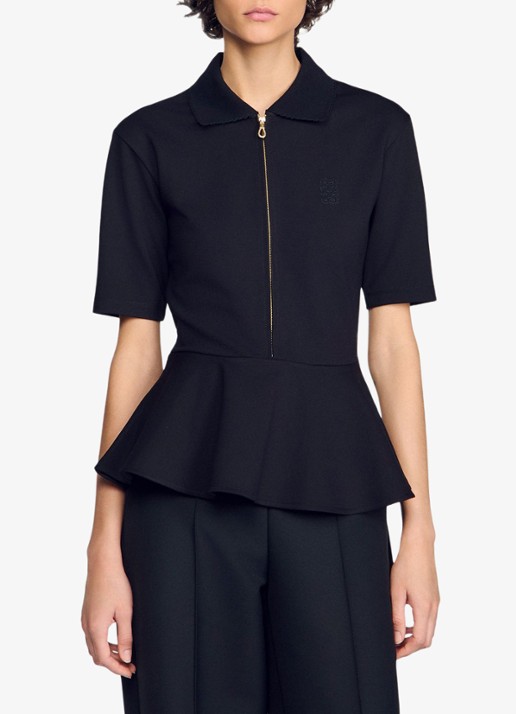 Sandro Top met peplum