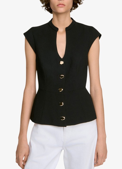 Sandro Top met peplum