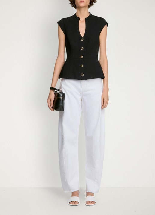 Sandro Top met peplum - detail 4 zwart