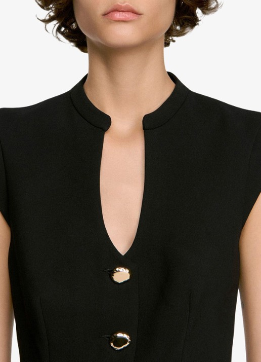 Sandro Top met peplum - detail 5 zwart