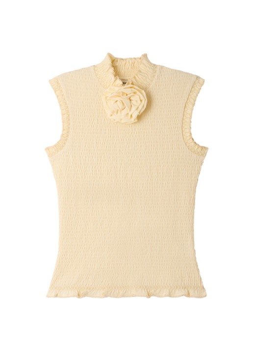 Sandro Top met smockwerk en bloemdetail
