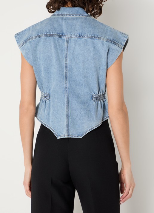 Sandro Top van denim - achterkant 4 indigo