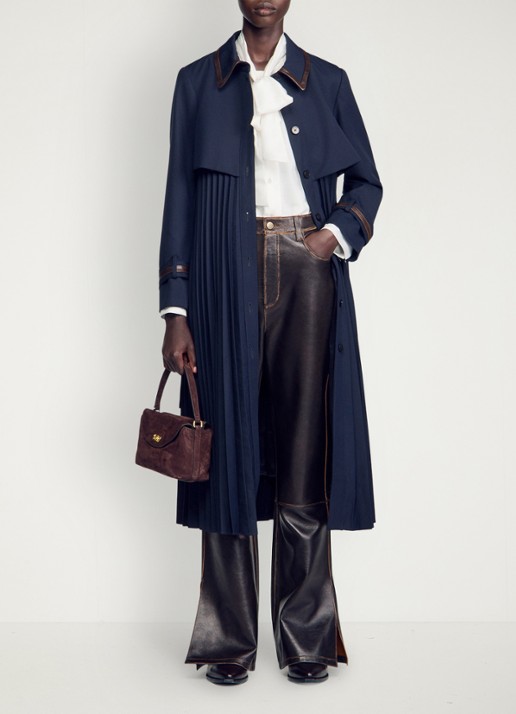 Sandro Trenchcoat met plooien