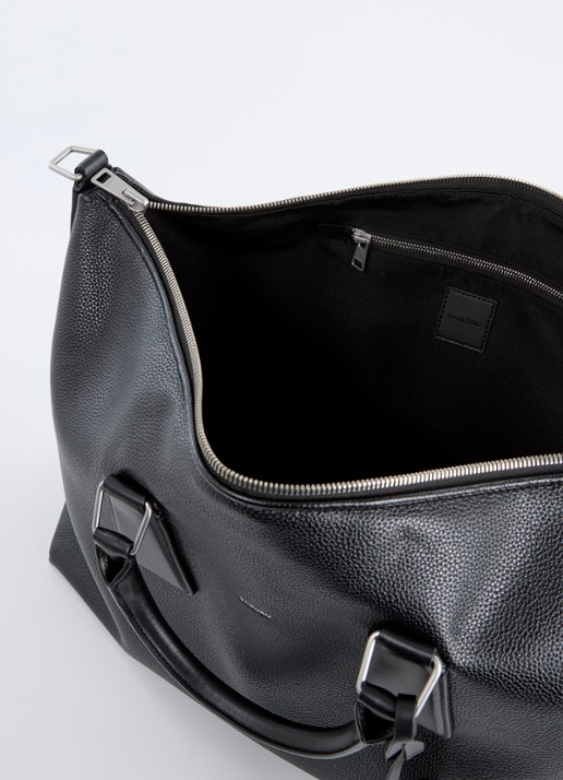 Sandro Weekendtas met leren details en afneembare schouderriem - detail 2 zwart