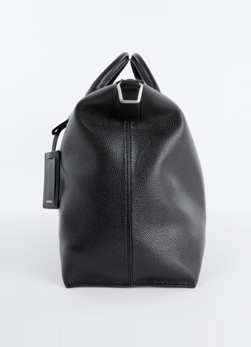 Sandro Weekendtas met leren details en afneembare schouderriem - detail 3 zwart