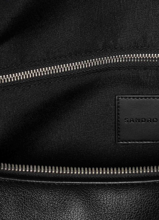 Sandro Weekendtas met logo - detail 5 zwart
