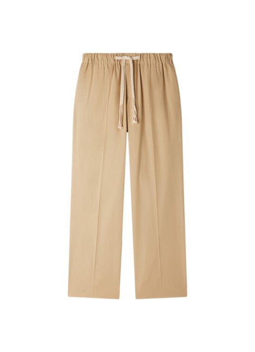 Sandro Wide fit pantalon met steekzakken en elastische  band
