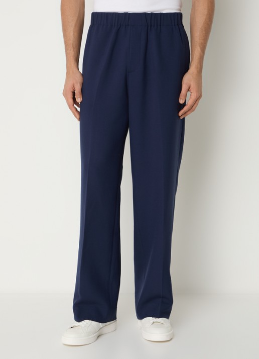 Sandro Wide fit pantalon met steekzakken en persplooi