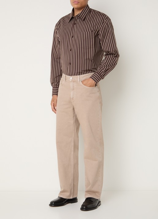 Sandro Wide leg jeans met gekleurde wassing - voorkant 5 beige