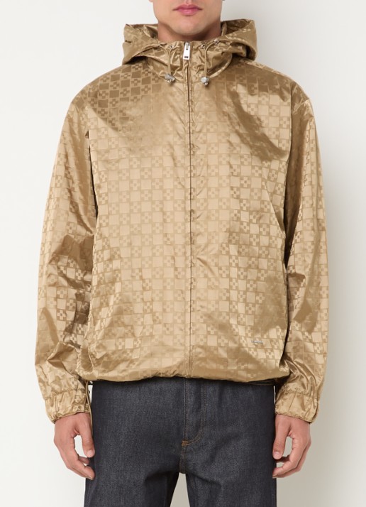 Sandro Windjack met logo en jacquard dessin - detail 2 beige