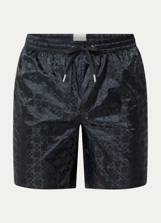 Sandro Zwemshorts met jacquard dessin - voorkant 2 donkergrijs