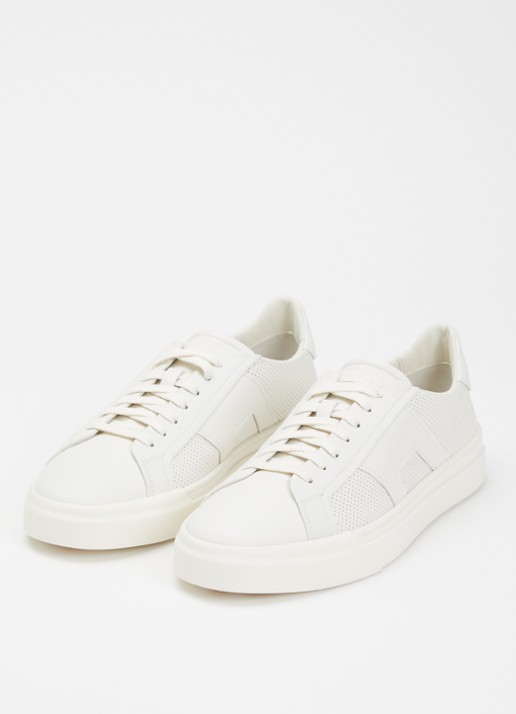 Santoni DBS32 sneaker van leer - detail 3 wit