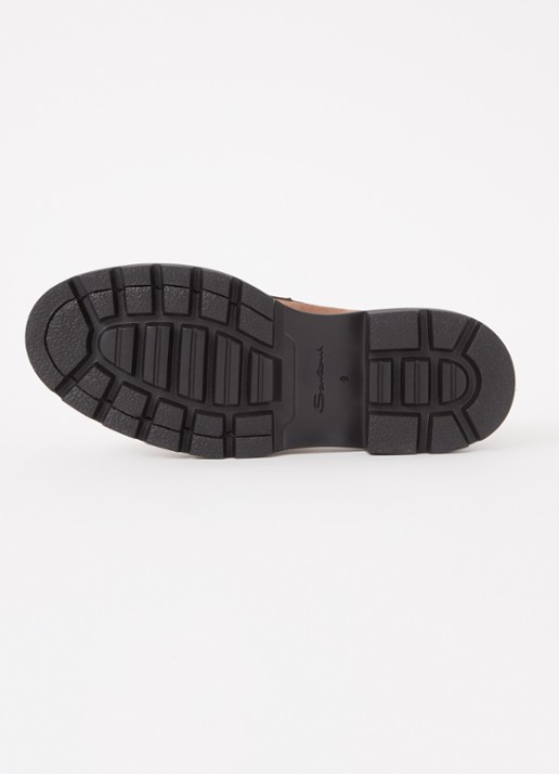 Santoni Loafer van suéde  - detail 5 bruin