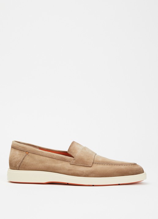 Santoni Revolve loafer van suède
