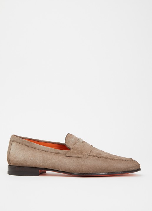 Santoni Sullivan loafer van suède