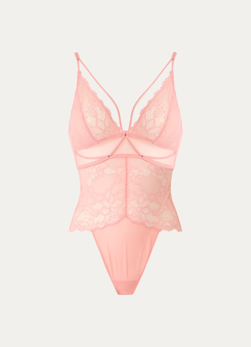 Sarda Amelia body van kant - voorkant 2 zalmroze