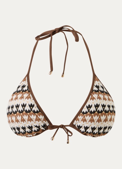 Sarda Biles triangel bikinitop van crochet met uitneembare vulling