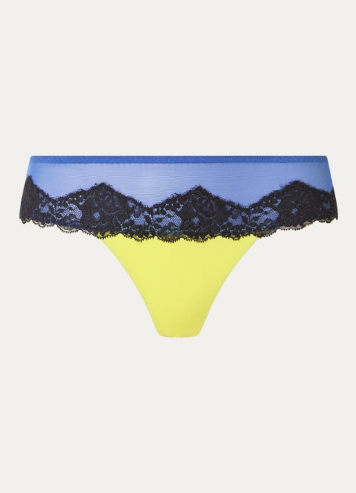 Sarda Bremer tanga van mesh - voorkant 3 lichtgeel