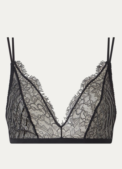 Sarda Chaika bralette van kant - voorkant 2 zwart