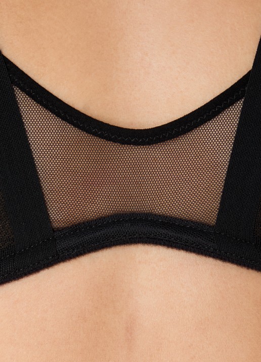 Sarda Chalmers beugel bh van mesh - detail 6 zwart
