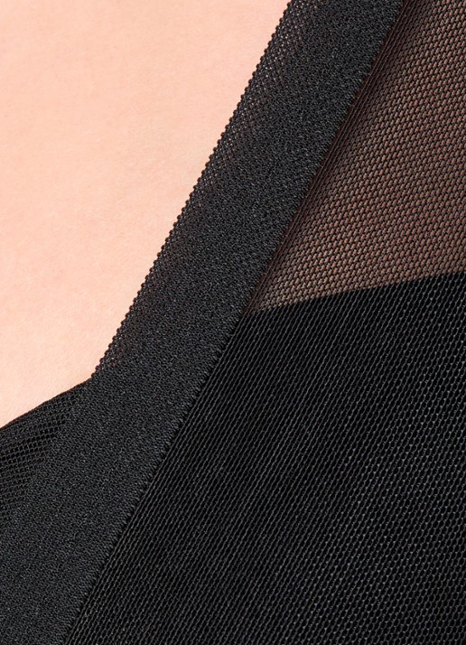 Sarda Chalmers voorgevormde beugel bh met overlay van mesh - detail 3 zwart
