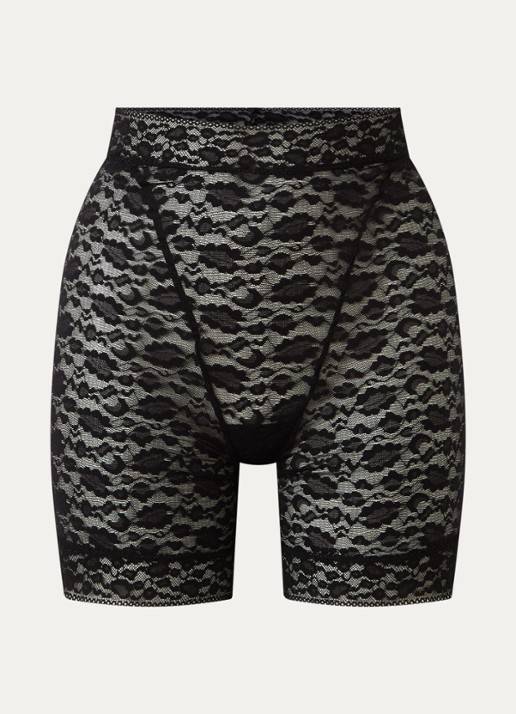 Sarda Cid  high waisted shorty van kant  - voorkant 2 zwart