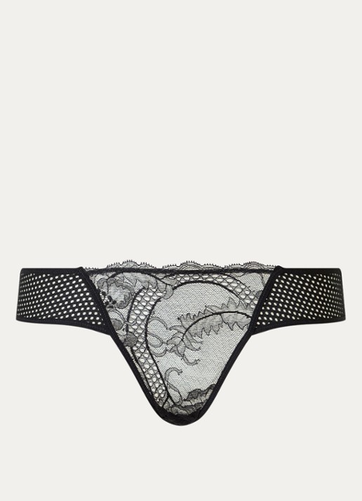 Sarda Lisa string met kant - voorkant 2 zwart