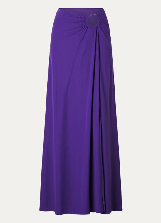 Sarda Lita maxi strandrok met cut-out detail - voorkant paars
