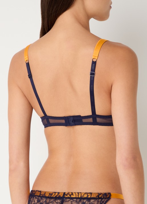 Sarda Lovelace push-up bh met uitneembare vulling - achterkant 5 donkerblauw