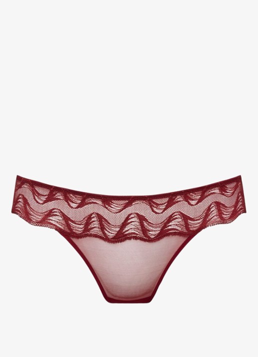 Sarda Nasim string van mesh - voorkant 2 donkerrood