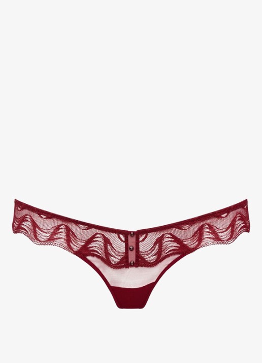 Sarda Nasim string van mesh - voorkant donkerrood