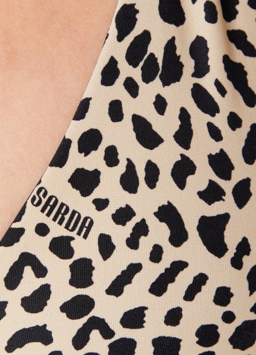 Sarda Pryce halter bikinitop met panterprint - detail 4 beige