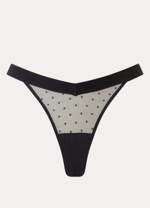 Sarda Rincon string van mesh - voorkant 4 zwart