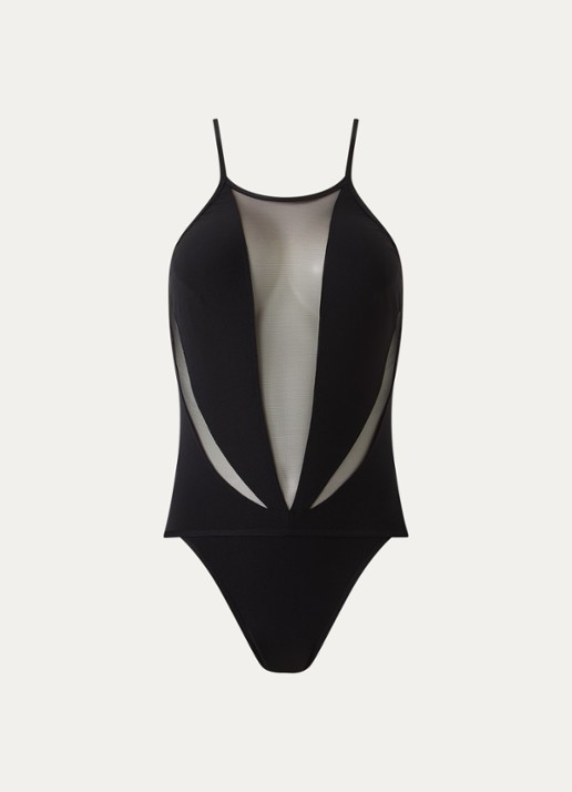 Sarda Rojas badpak met mesh - voorkant zwart