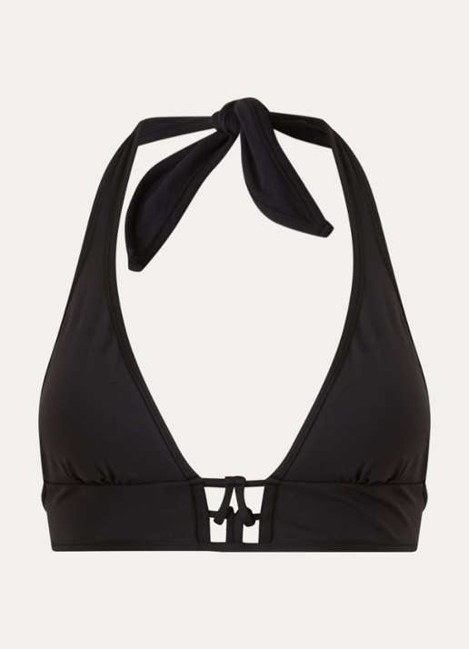 Sarda Sha voorgevormde triangel bikinitop met cut-out detail - voorkant zwart