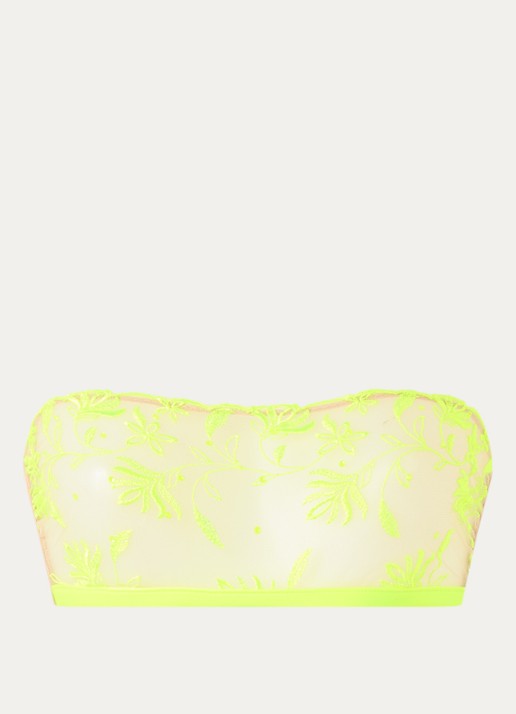 Sarda Shay strapless bh van mesh - voorkant neongeel