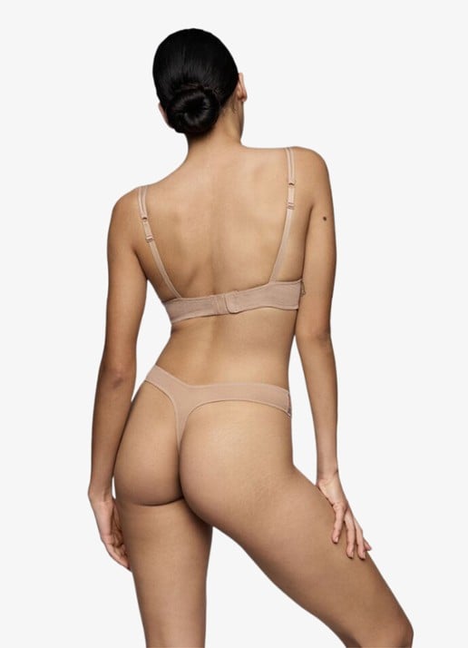 Sarda Shay string van mesh met borduring - achterkant 2 zilver