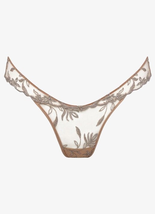 Sarda Shay string van mesh met borduring - voorkant 3 zilver